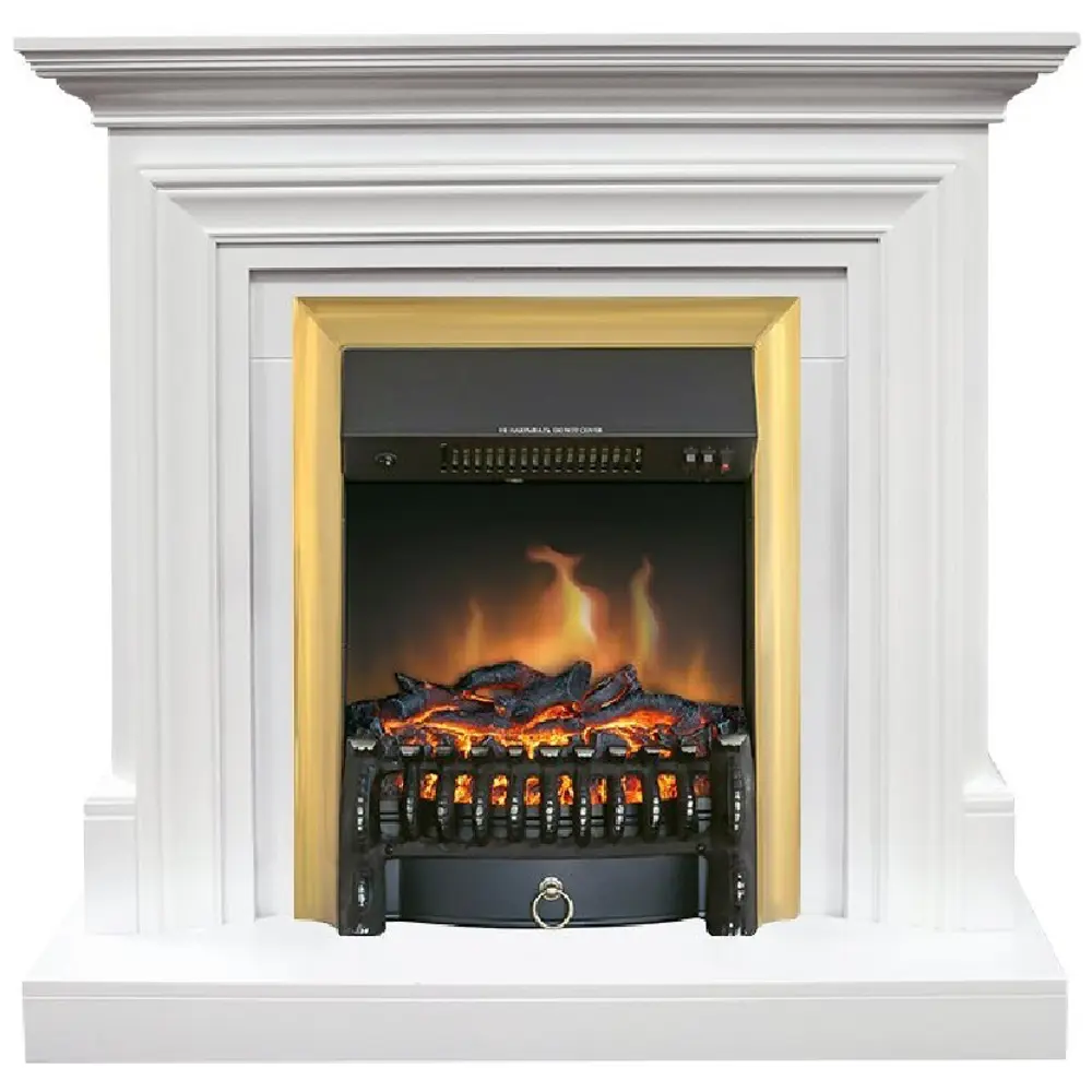 Каминокомплект Royal Flame Bradford STD Fobos FX Brass 1.5 кВт цвет белый 89396846 STLM-2090683 