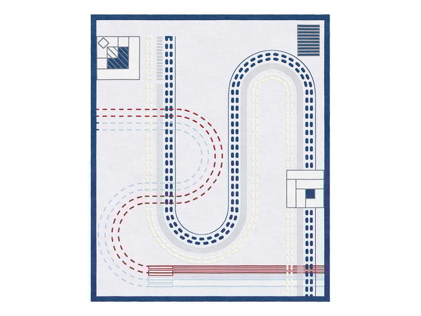 Прямоугольный ковер ручной работы Tapis Rouge абстракция III ARCH-00103201