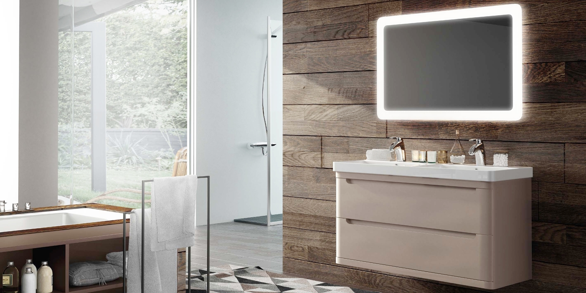 Avila Dos Тумба с двойной раковиной LOOP 120 Color 34 Trendy LOOP TRENDY 2706212N34 - Вид №1