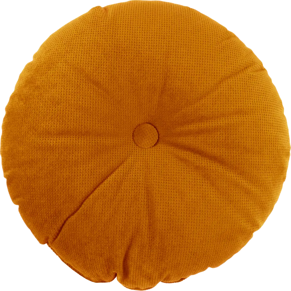 Подушка с пуговицей Грид ø37 см цвет бронзовый LINEN WAY STLM-2078933