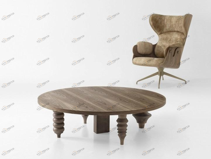 BD Barcelona Design Круглый журнальный столик из мдф Multileg sun-id-1384368