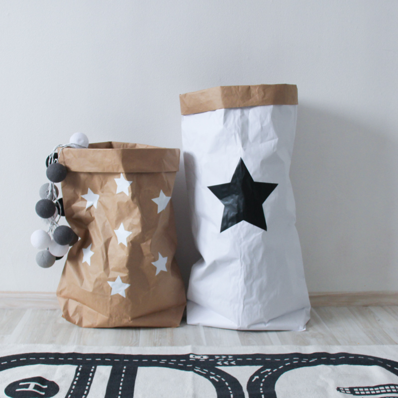 Эко-мешок для игрушек Small Stars из крафт бумаги VAMVIGVAM  282067 Белый;бежевый Santreyd  - Вид №3