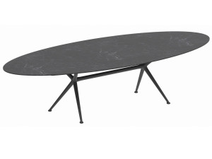 Керамический овальный садовый стол