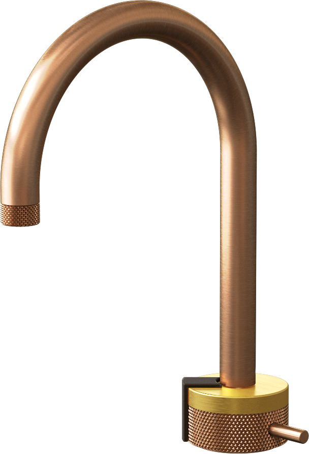 E-11502-R1BAU-L2OB-BRG Однорычажный прогрессивный смеситель для раковины - излив 16см GRAFF MOD+