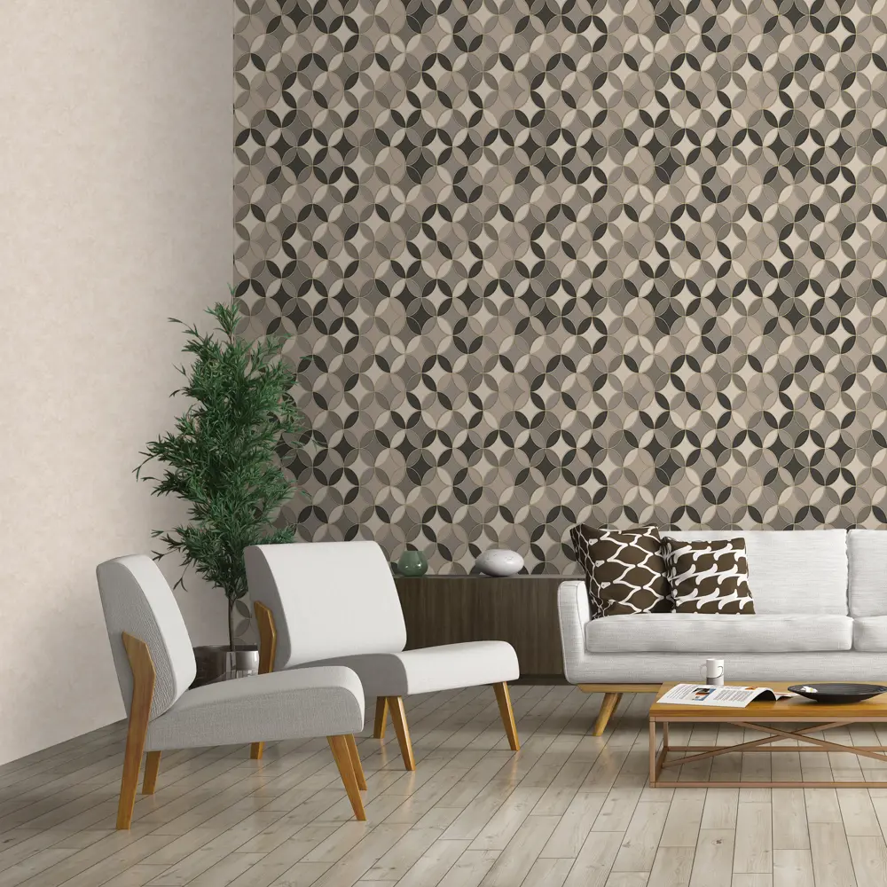 Обои флизелиновые 1,06х10 м цвет чёрный ED3722-5 81961351 STLM-2007256 EURO DECOR Avenue - Вид №4