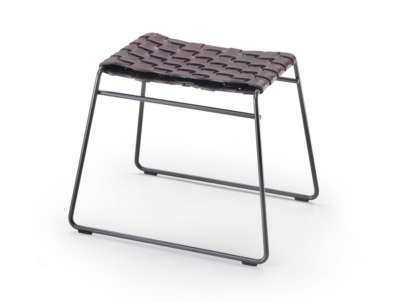 Табурет с металлическим каркасом и кожаным верхом Flexform Mate ARCH-00071180
