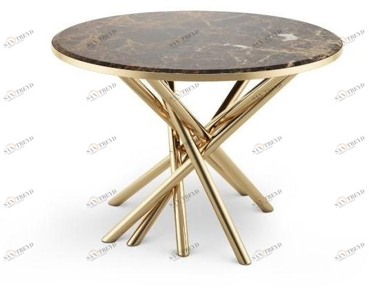 Malabar Высокий круглый мраморный журнальный столик Duchess sun-id-1439503