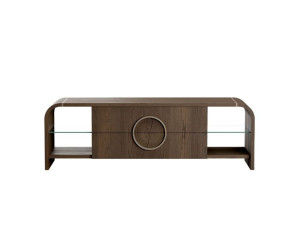 Деревянный шкаф для телевизора с распашными дверцами