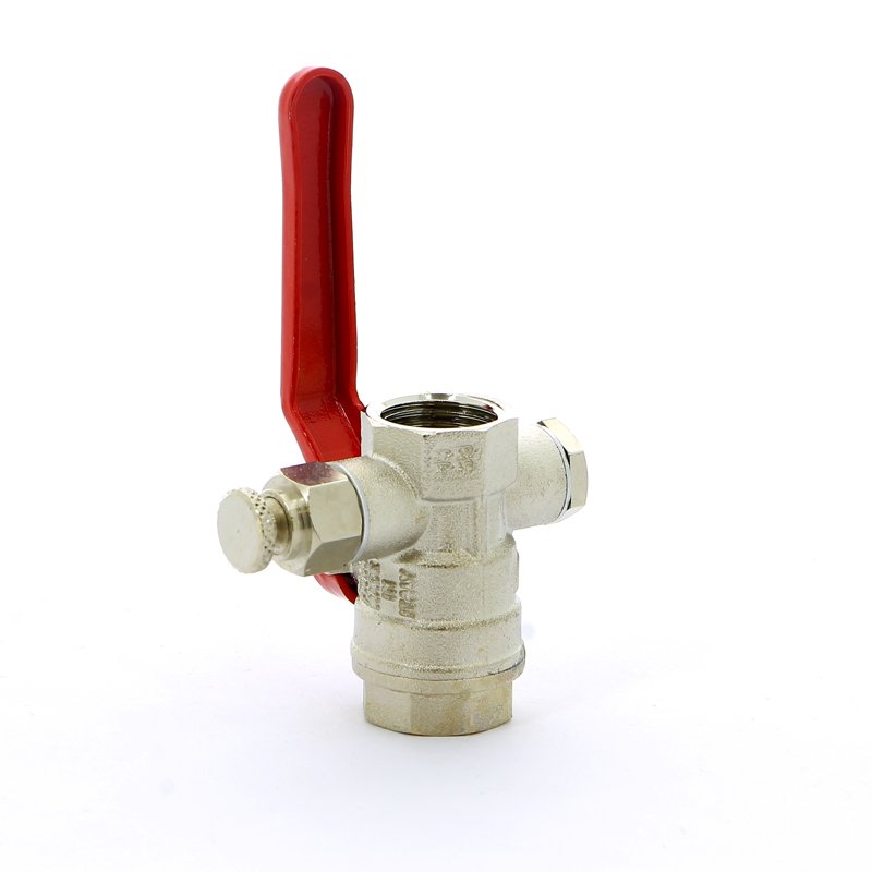 Кран шаровый ITAP 1/2'' ВВ ручка с заглушкой 1/4" и дренажным вентилем 11512 - Вид №1