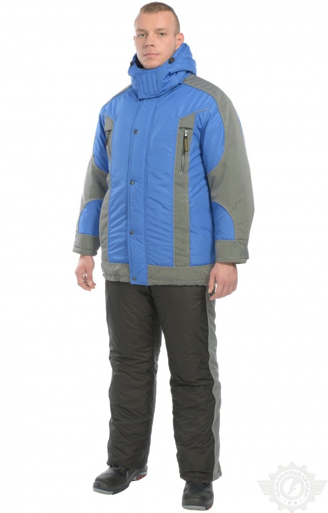 64794 Костюм "Ультра" зимний василек-черный  Зимняя спецодежда  размер 64-66/170-176  - Вид №11