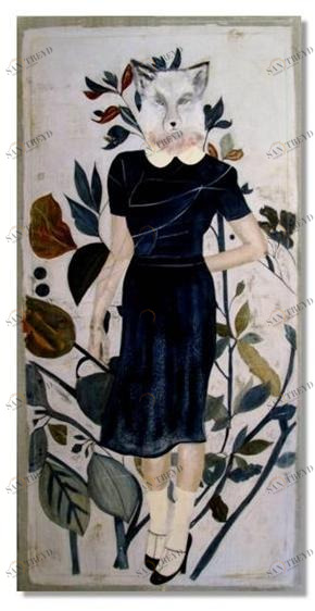 ICI ET LÀ Смешанная техника на холсте K. fabrizzi Kf22