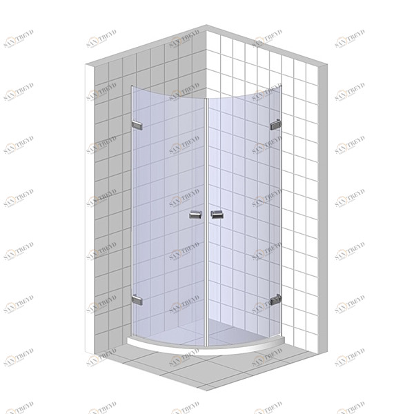 Душевые двери в нишу 110x200 GK-862R стекло прозрачное 6 мм GUTEWETTER TREND DOOR 110X200GK862R
