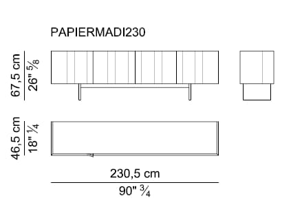 Шкаф с кожаной обивкой и распашными дверями i 4 Mariani Papier ARCH-00041691 - Вид №7