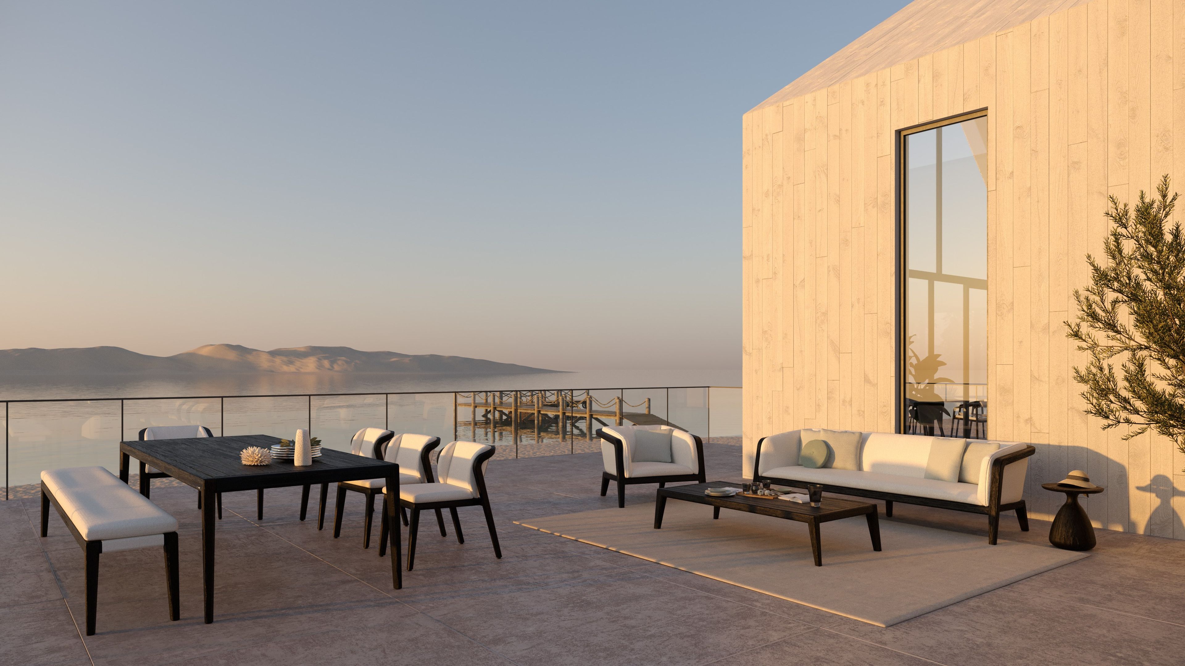 Низкий квадратный стол из тикового дерева MANUTTI Sunrise ARCH-00130715 - Вид №3