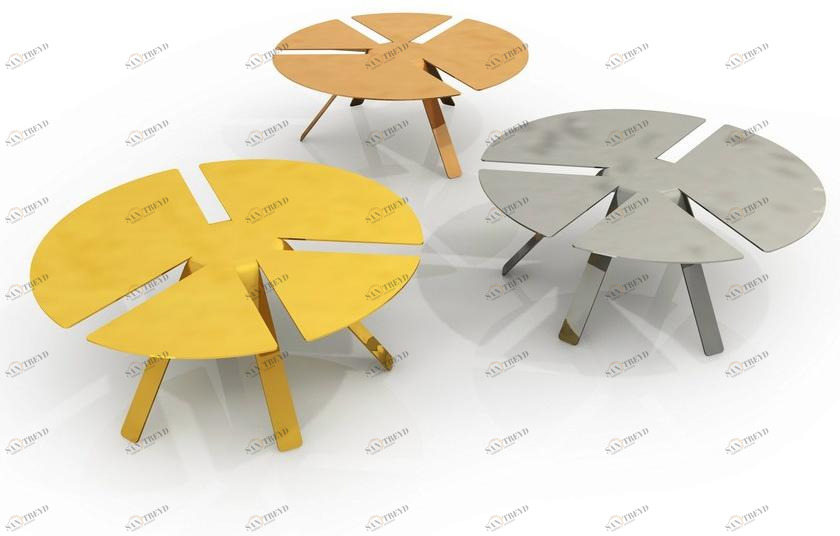 altreforme Низкий круглый алюминиевый журнальный столик Dream sun-id-1511435