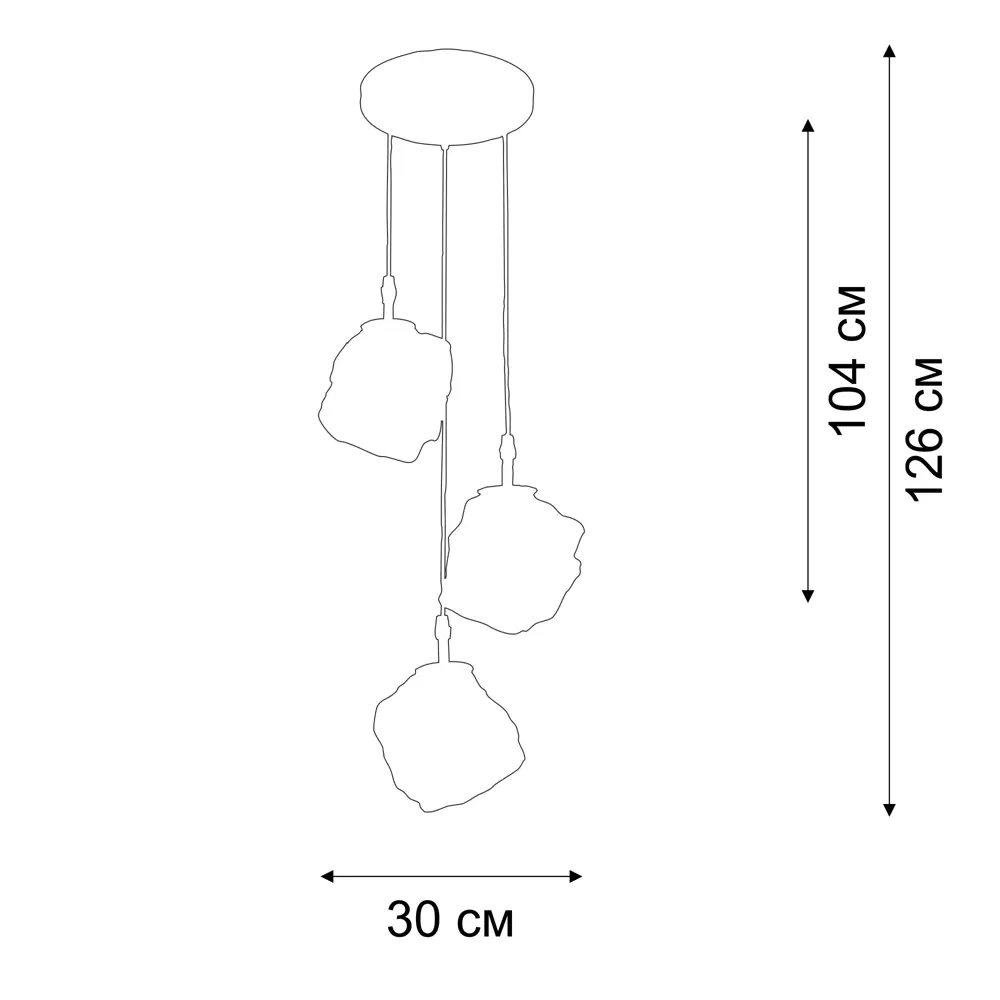 VITALUCE Комета — подвесной светильник с тремя плафонами для современного интерьера 89437966 STLM-1585015 - Вид №9