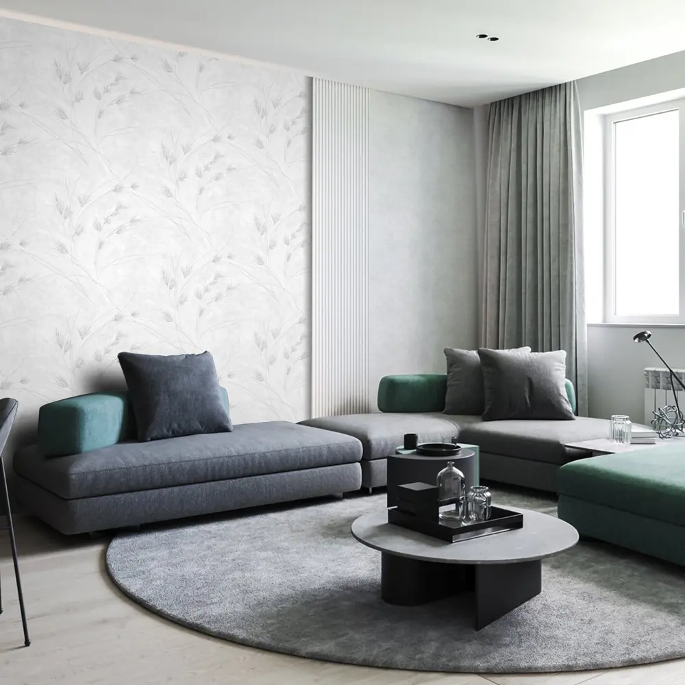 Erismann Veter: Серые флизелиновые обои для элегантного интерьера 89337532 STLM-0827449 - Вид №4