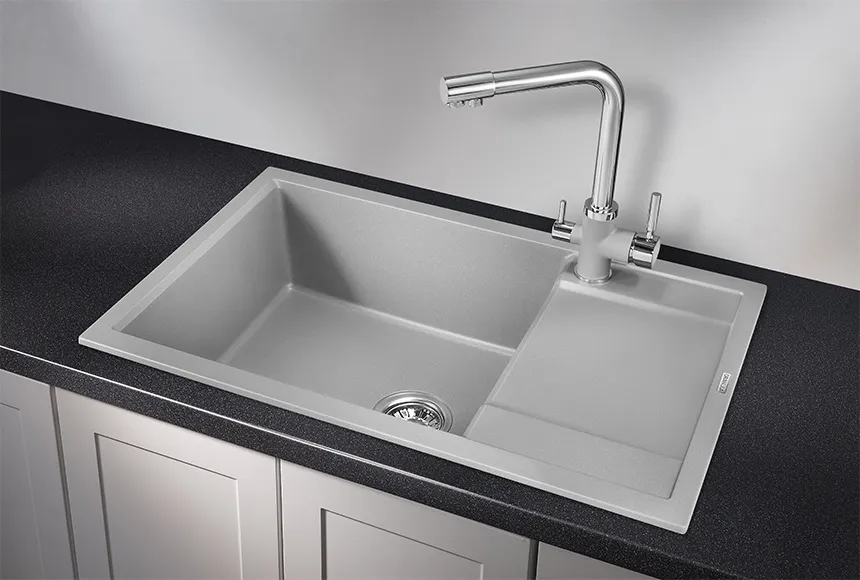 7805, АЛЮМИНИУМ, кухонная мойка, кварц GRANULA 7805-ST176