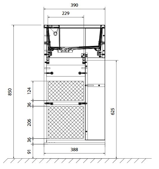 У85926 Тумба с раковиной Laura 40П 1д. Дуб Сонома 1 Marka Laura - Вид №7