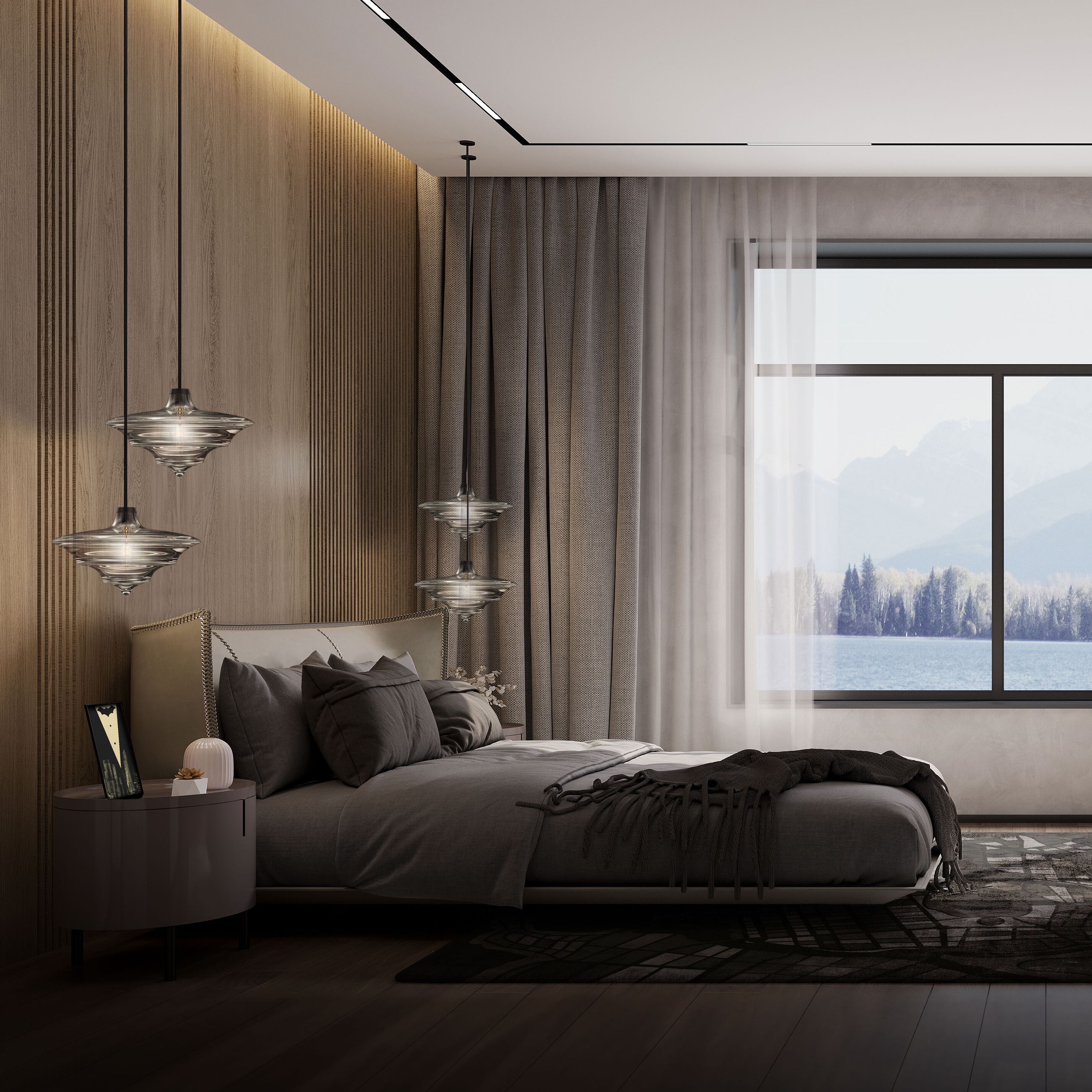 Деревянная круглая тумбочка Wayne Enterprises Home Collection WE-023 ARCH-00083082 - Вид №2