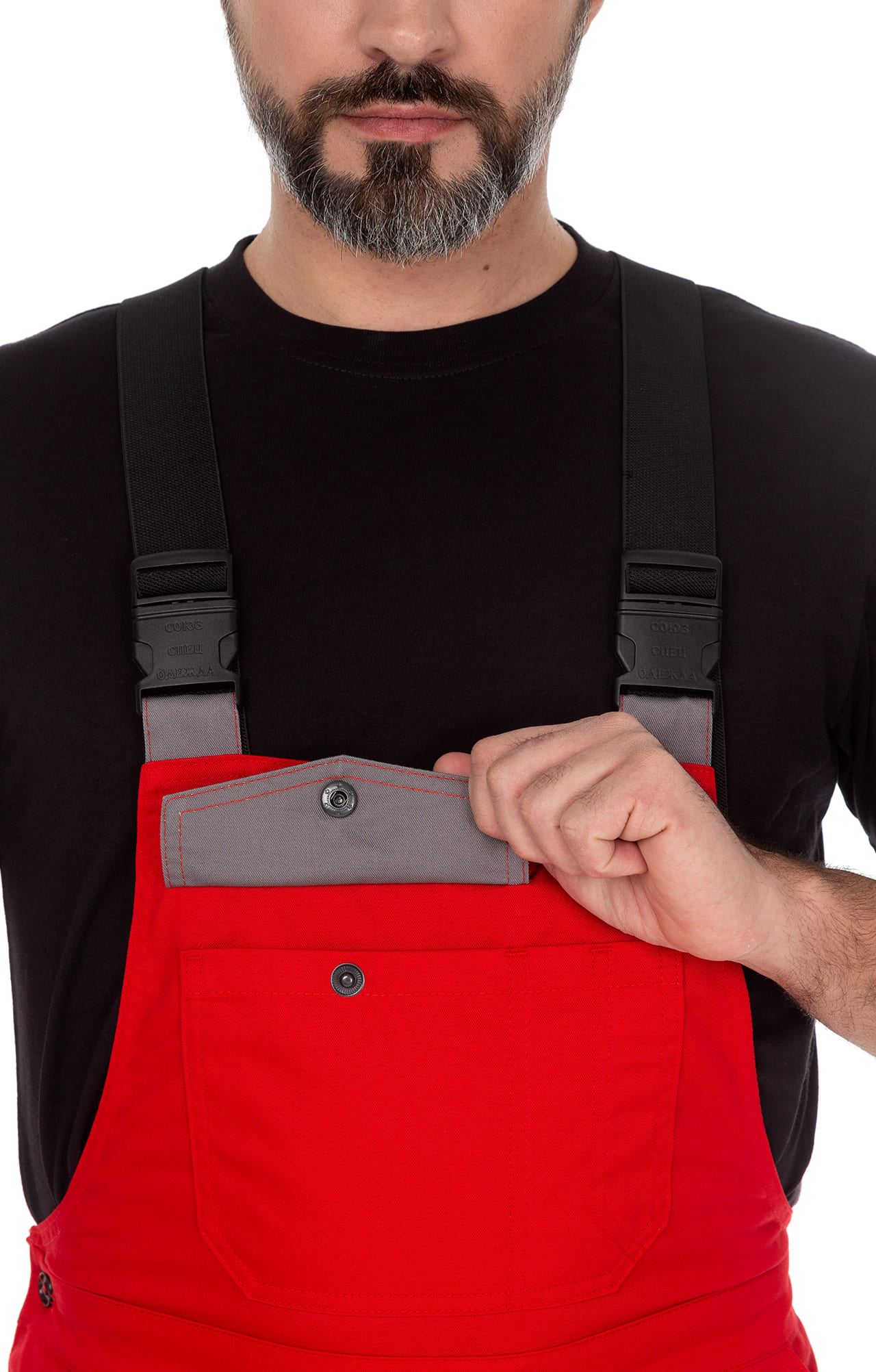 64648 Костюм  NEW 2 красный с серым STATUS  Летняя спецодежда  размер 64-66/170-176  - Вид №14