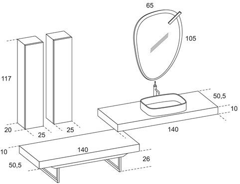 RAB Arredobagno Полная мебель для ванной Soul wood 22 - Вид №3