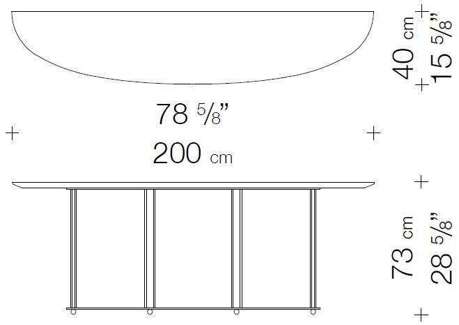 Garbarino Консоль в форме полумесяца из черного дерева Aureola Aur c3  - Вид №2