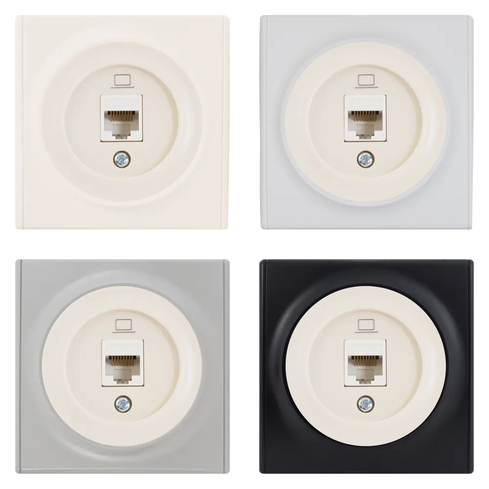 Розетка компьютерная встраиваемая Onekey Florence RJ45 UTP cat 5 цвет бежевый ONEKEYELECTRO STLM-2178922 - Вид №1