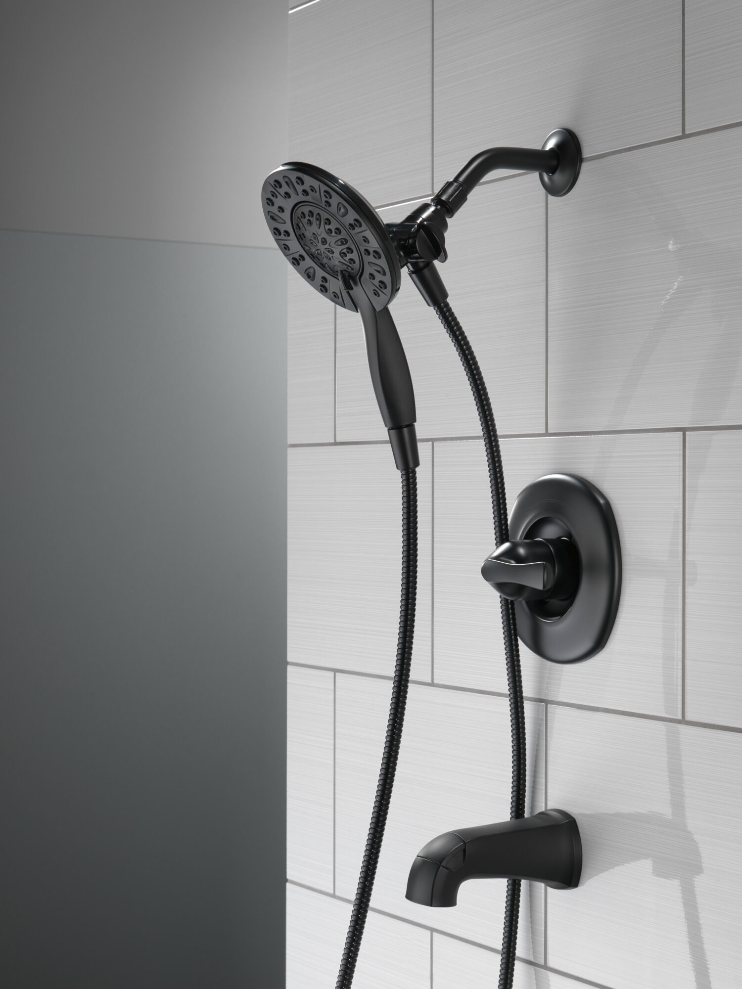 144890-BL-I Ванна и душ Monitor® серии 14 с In2ition® Delta Faucet Larkin Матовый черный  - Вид №14