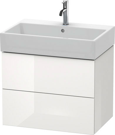LC627600909 Тумбочка подвесная L-Cube #LC6276 684 x 459 мм Светло-голубой матовый декор Duravit - Вид №2