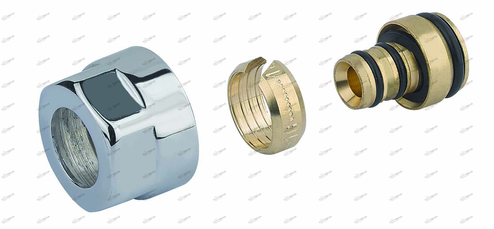 Carlo Poletti A58709M Переходник для пластиковой трубы, гайка цилиндрическая 