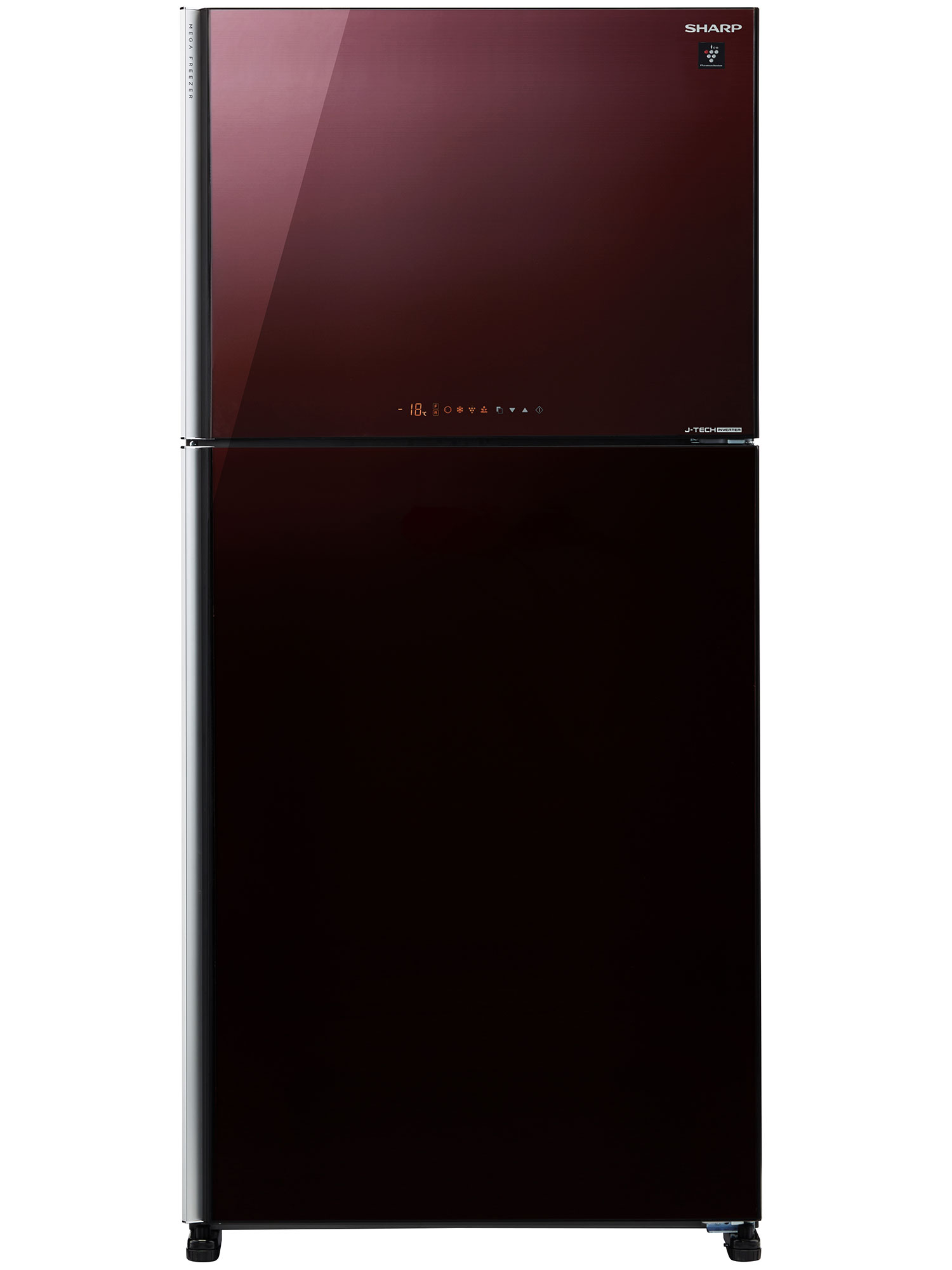 8184142 Холодильник с морозильником   Sharp SJXG60PGRD бордовый STDN-0023714 - Вид №2