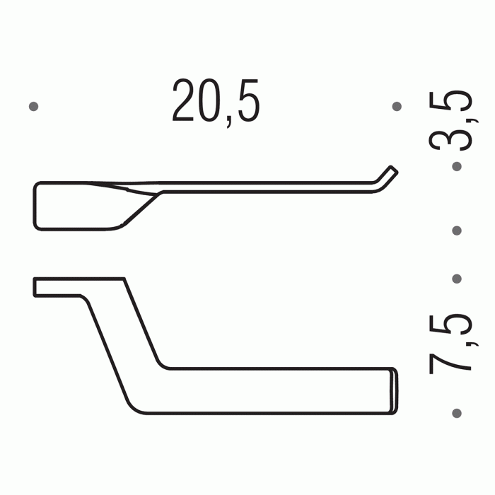 B2508 Держатель туалетной бумаги открытый COLOMBO Alize Colombo Design - Вид №2
