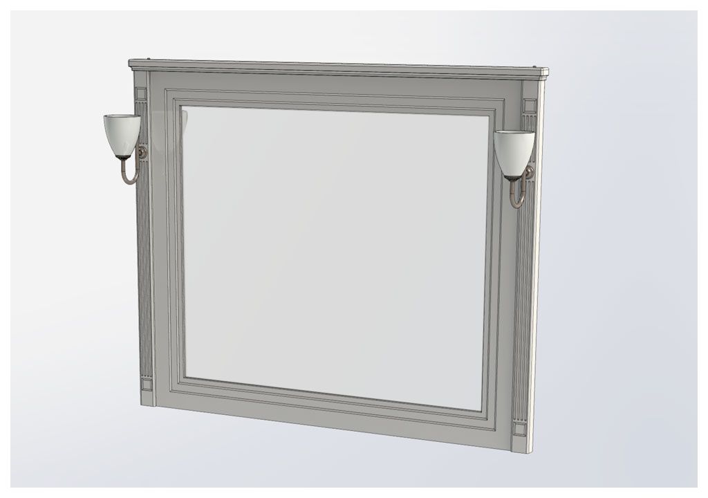 Зеркало Aquanet Паола 120 белый/золото 00186105 - Вид №3