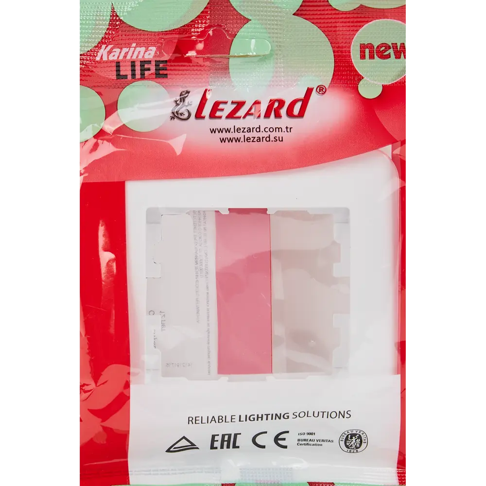 Рамка для розеток и выключателей Lezard Karina Life 1 пост горизонтальная цвет белый 84410547 STLM-2169441 - Вид №2