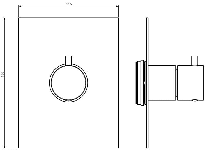 4-ходовой переключатель для душа Rubinetterie Frattini DOCCE 55201B ARCH-00133371 - Вид №9