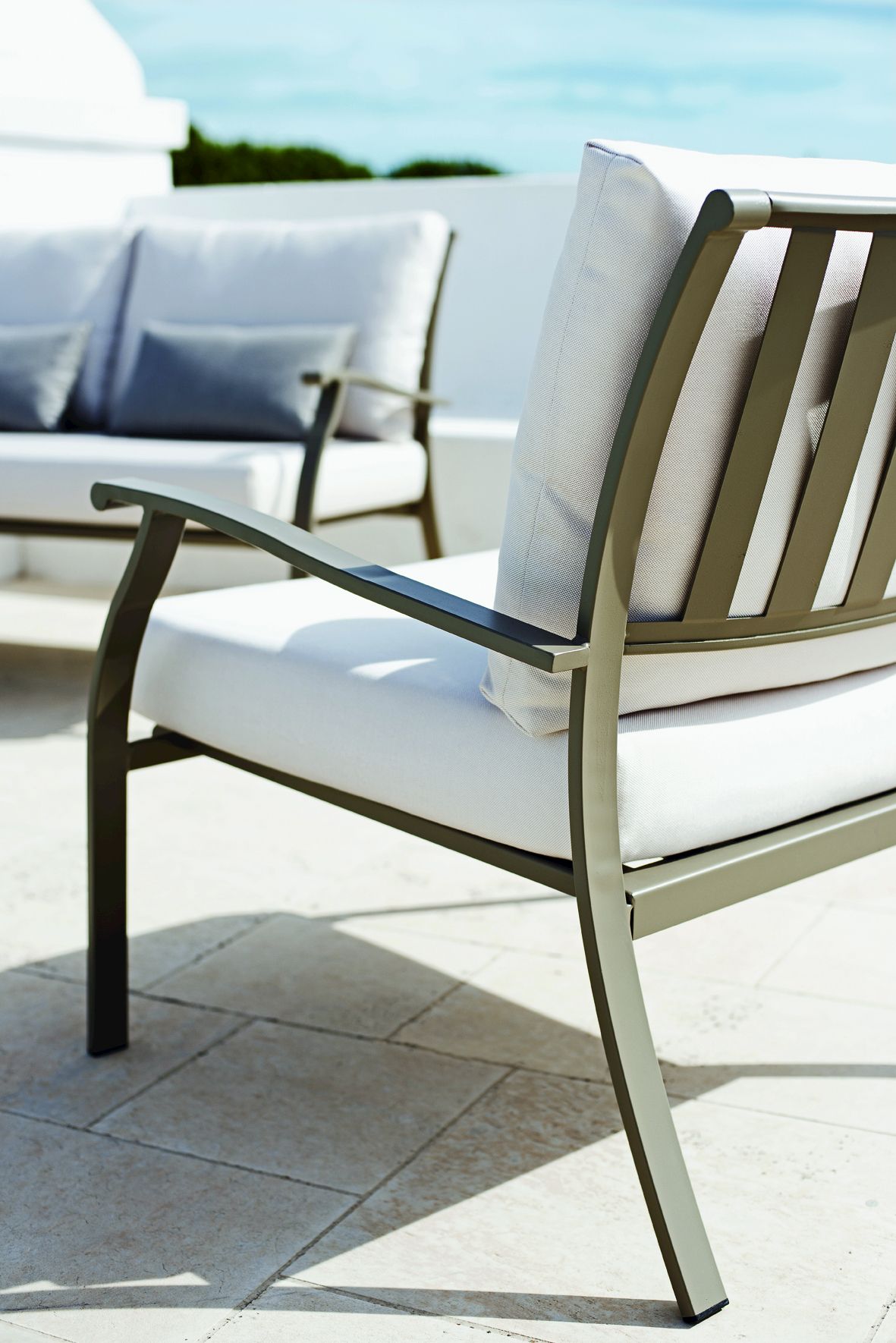 Штабелируемый садовый стул из оцинкованной стали Ethimo эликсир ARCH-00092339 - Вид №3