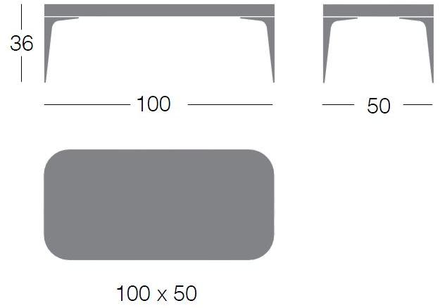 Segis Прямоугольный журнальный столик из полиуретана  T0867  - Вид №3