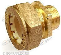 Муфта с уменьшением н.р (папа) 20мм* 1/2 дюйма Flexible hose Россия BC20-15