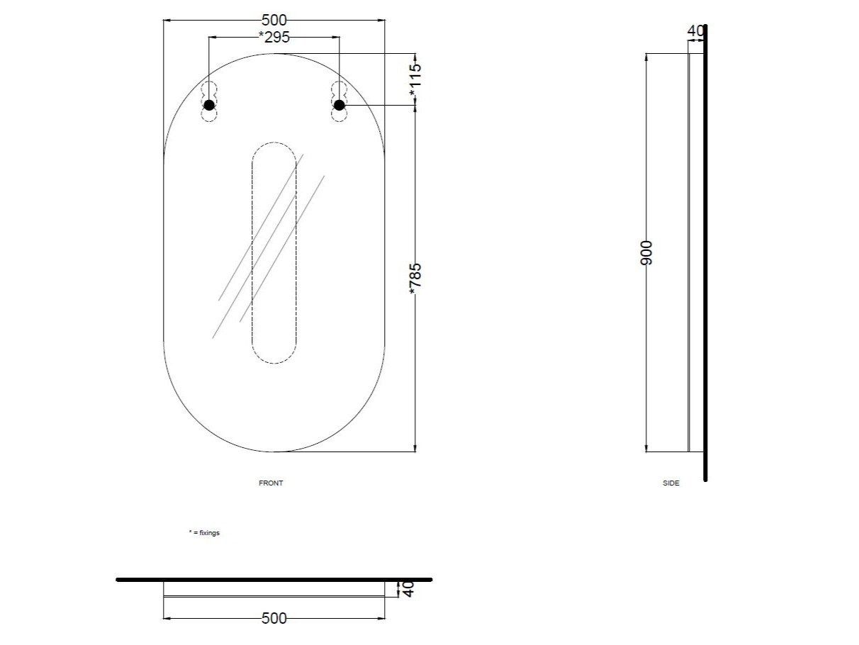Овальное настенное зеркало для ванной комнаты Ceramica Cielo I catini ARCH-00108354 - Вид №3