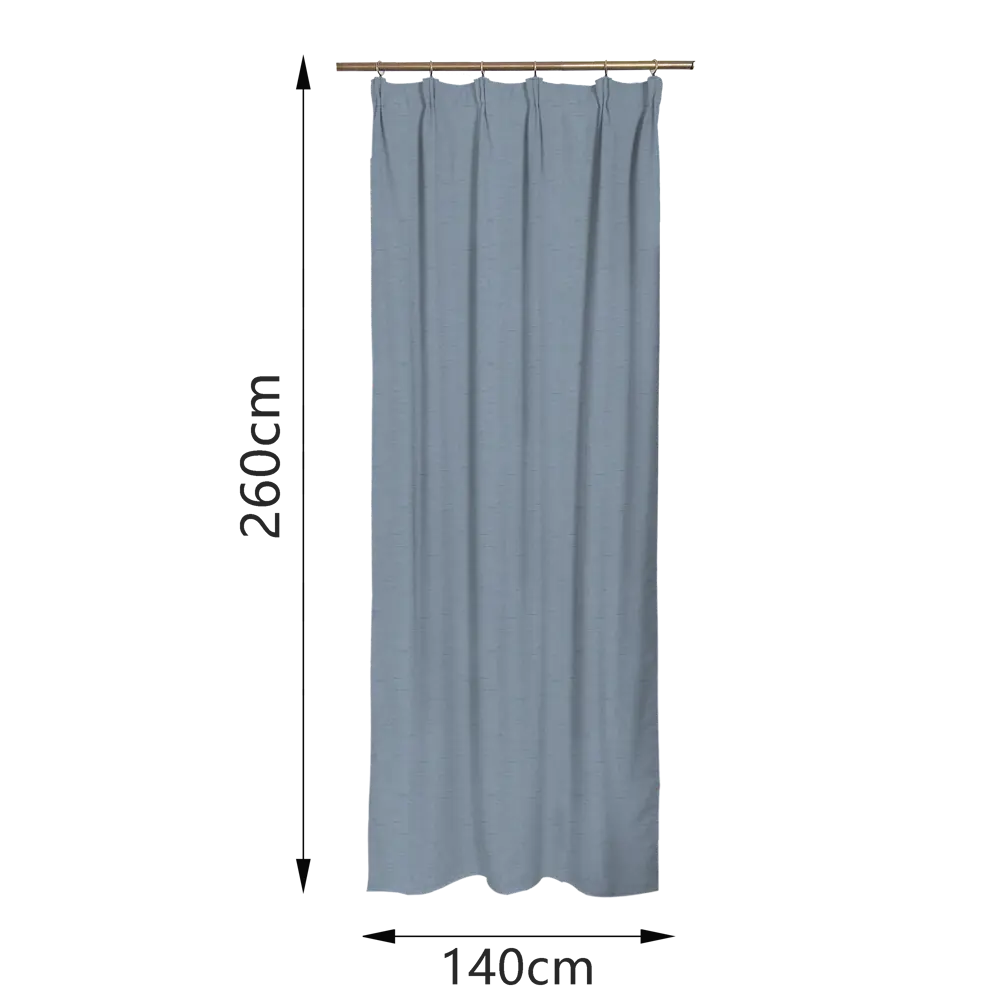 Штора на ленте Inspire Italva 140x260 см цвет голубой 83562004 STLM-2021924  - Вид №4