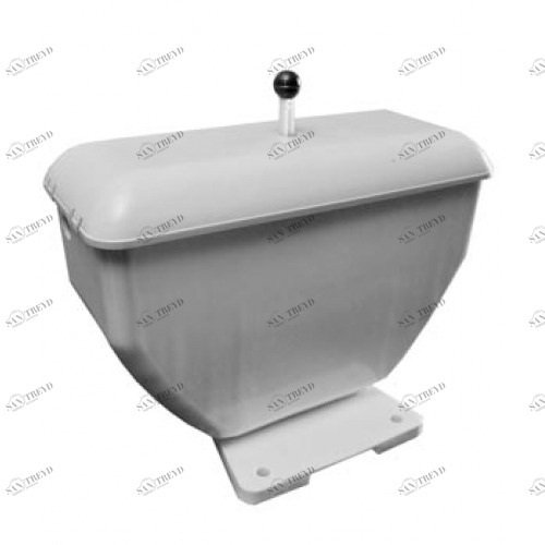 Бачок пластиковый нижн. с полочкой белый (шток) А-2 (б/тр) (арт.8) Santreyd 10257