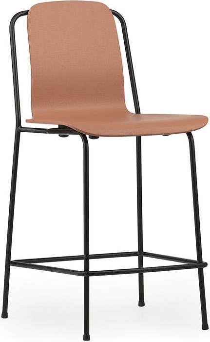 601957 Барный стул 65 см Черная сталь / коричневый Normann Copenhagen Studio