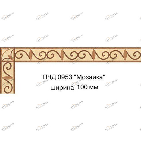 Художественный паркет Da Vinci Паркетный Бордюр 26-088 Орех Европейский (Грецкий) Селект (Гладкая) х мм 26011088