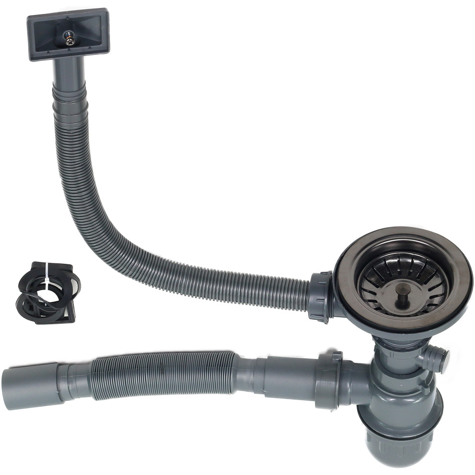 Мойка S7240HB MELANA ProfLine 3,0/220 ГРАФИТ 2-я чаша, врезная прямоугольная S7240HB S7240HB графит - Вид №1