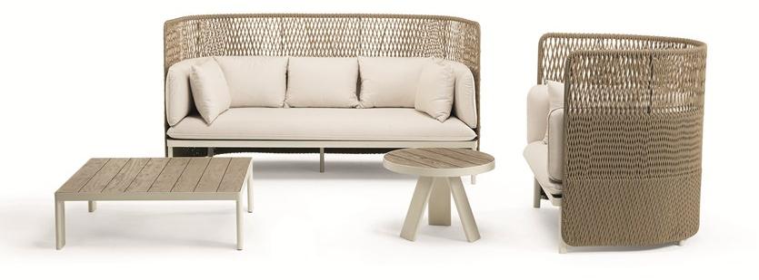 Ethimo Садовое кресло из ткани с высокой спинкой Esedra Esplaln - Вид №5