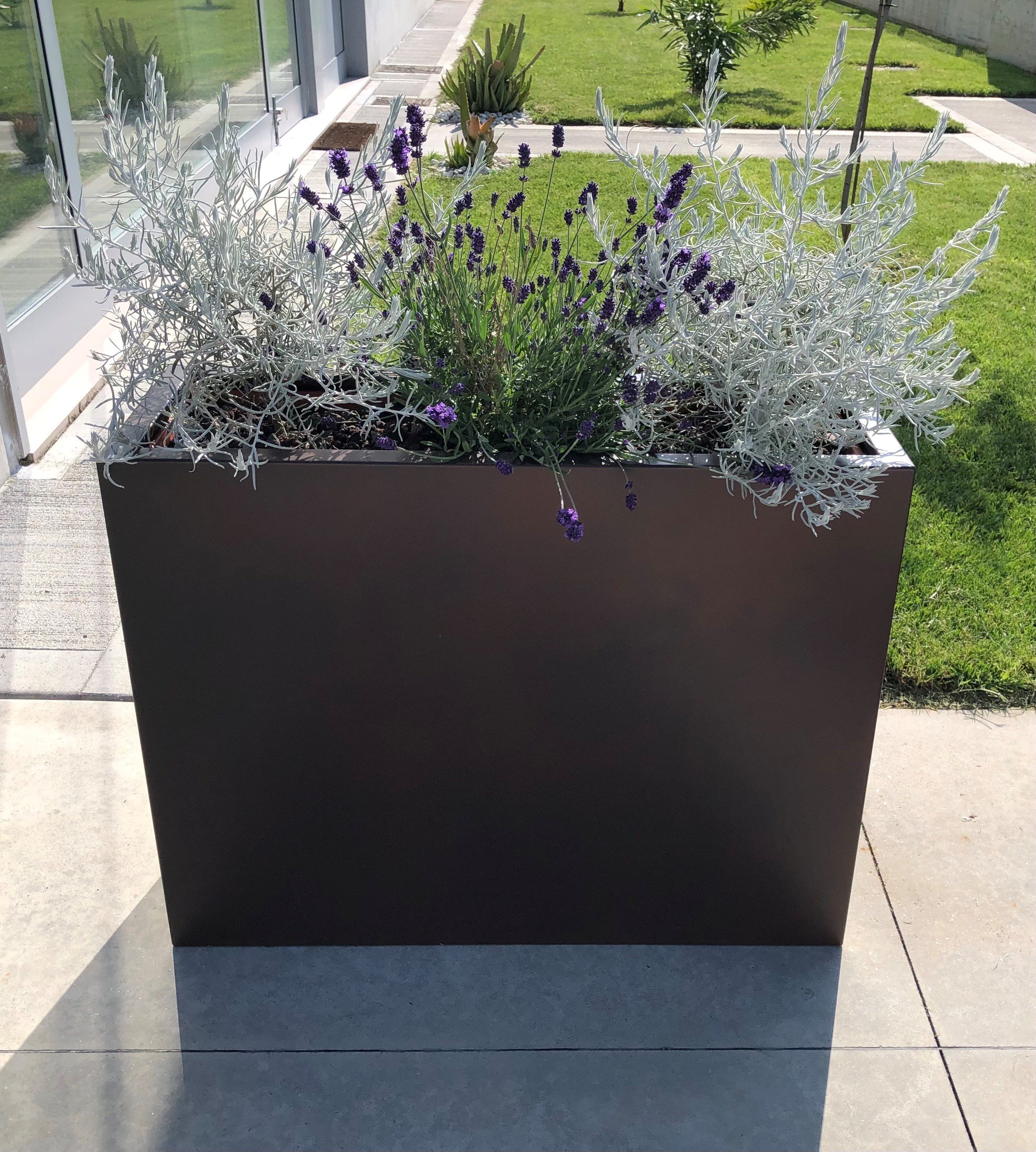 Прямоугольная стальная плантатор ORO NERO Collection танк ARCH-00098286 - Вид №3