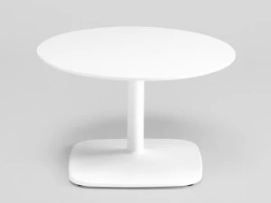 ENEA Круглый журнальный столик со стальным основанием и столешницей из нпл Iron