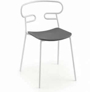 TrabA' Стул из металла и полиуретана с открытой спинкой Genoa 0047-met-pu