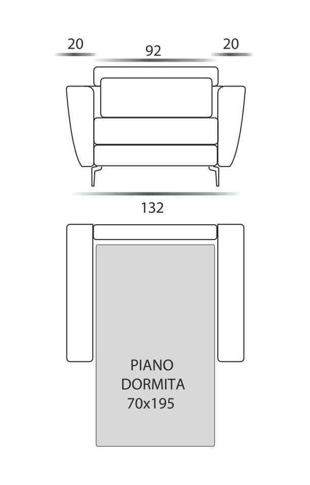 Диваны Divano 2 Posti Maxi Spaziorelaxitalia  Brando Letto Brando Letto Divano 2 Posti Maxi - Вид №6